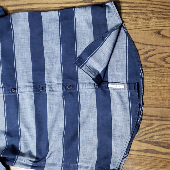 Tommy Hilfiger Short Sleeve Stripe Button Down Shirt - Picture 5 of 11